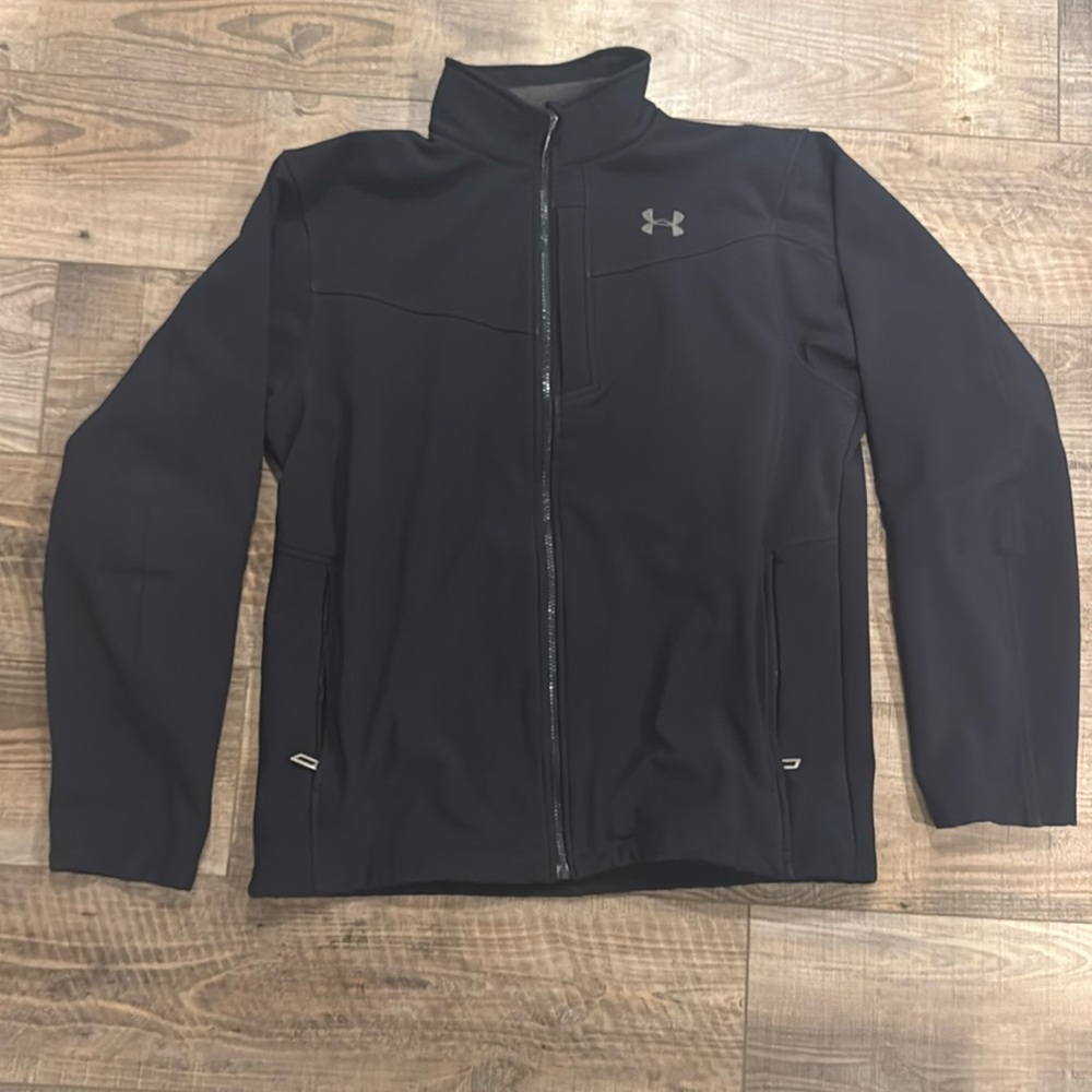 Under Armour Black Zip Up Jacket Size Large Great Condition